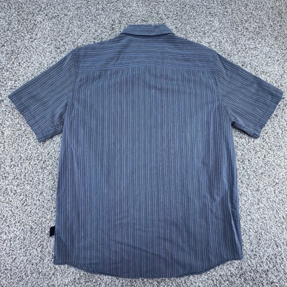 Patagonia Shirt Mens‎ Medium Organic Cotton Short Sleeve Casual Striped Gray - Picture 5 of 7